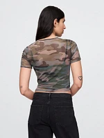 Mesh Cropped T-Shirt