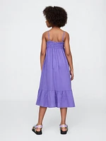 Kids Crinkle Gauze Midi Dress