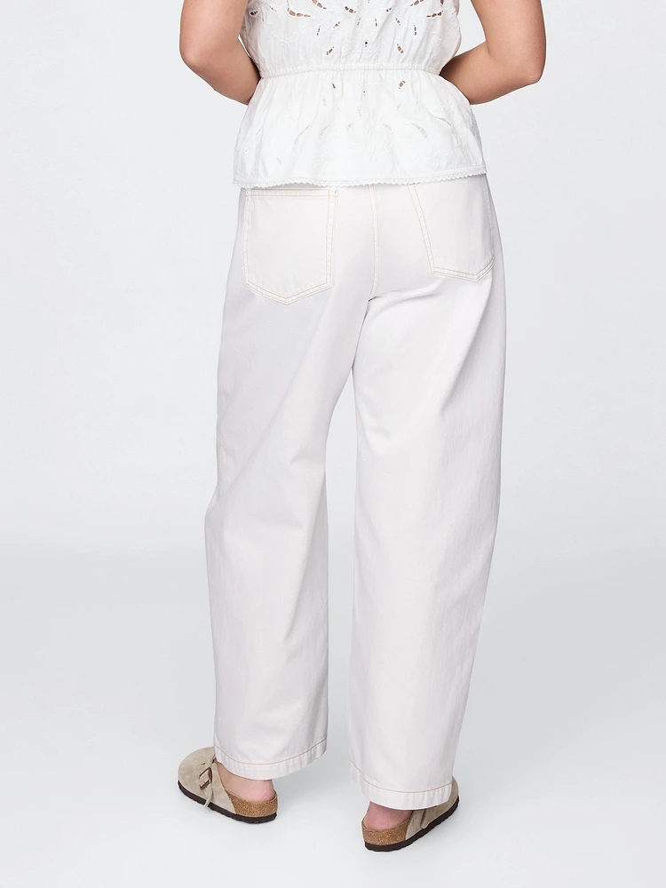 Curvy High Rise Barrel Jeans