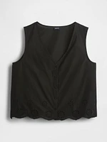 Eyelet Hem PJ Top