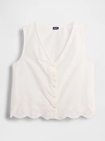 Eyelet Hem PJ Top