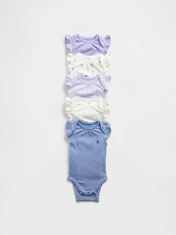 Baby First Favorites TinyRib Bodysuit (5-Pack