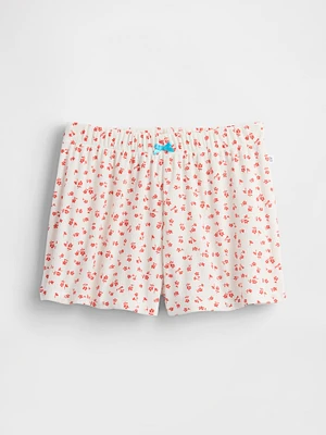 Kids Recycled Rib PJ Shorts