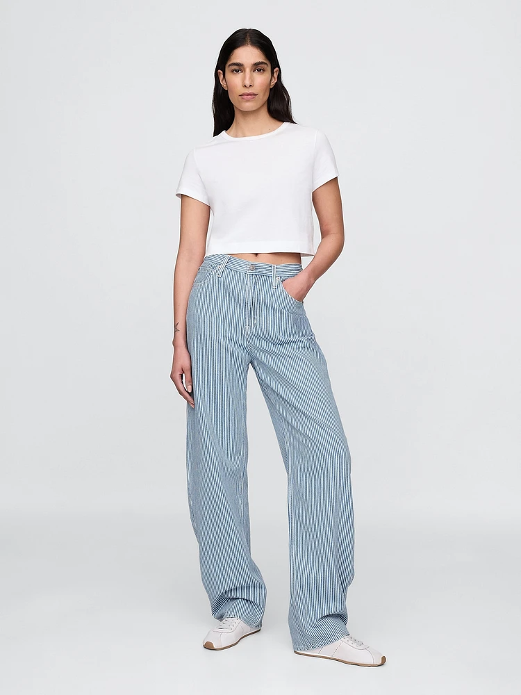 High Rise Barrel Jeans