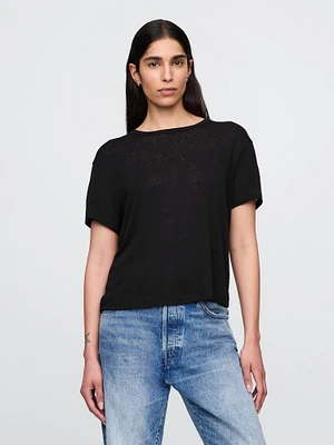 Linen-Blend T-Shirt