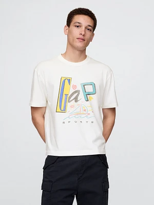 Cropped Gap Logo T-Shirt