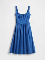 Eyelet Scoop Neck Dress