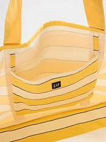 Canvas Stripe Tote Bag