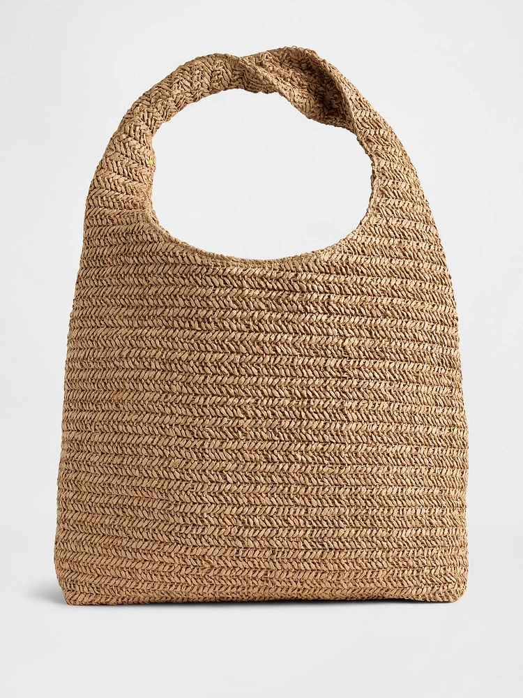 Slouchy Straw Tote Bag