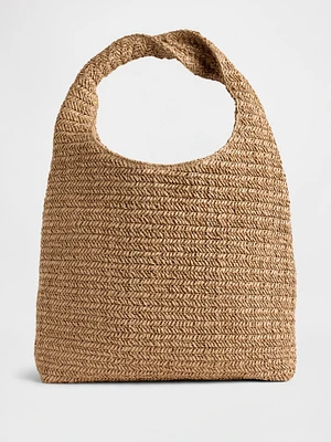 Slouchy Straw Tote Bag