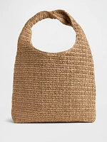 Slouchy Straw Tote Bag