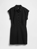 Linen-Blend Shirtdress
