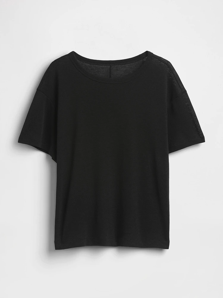 Linen-Blend T-Shirt