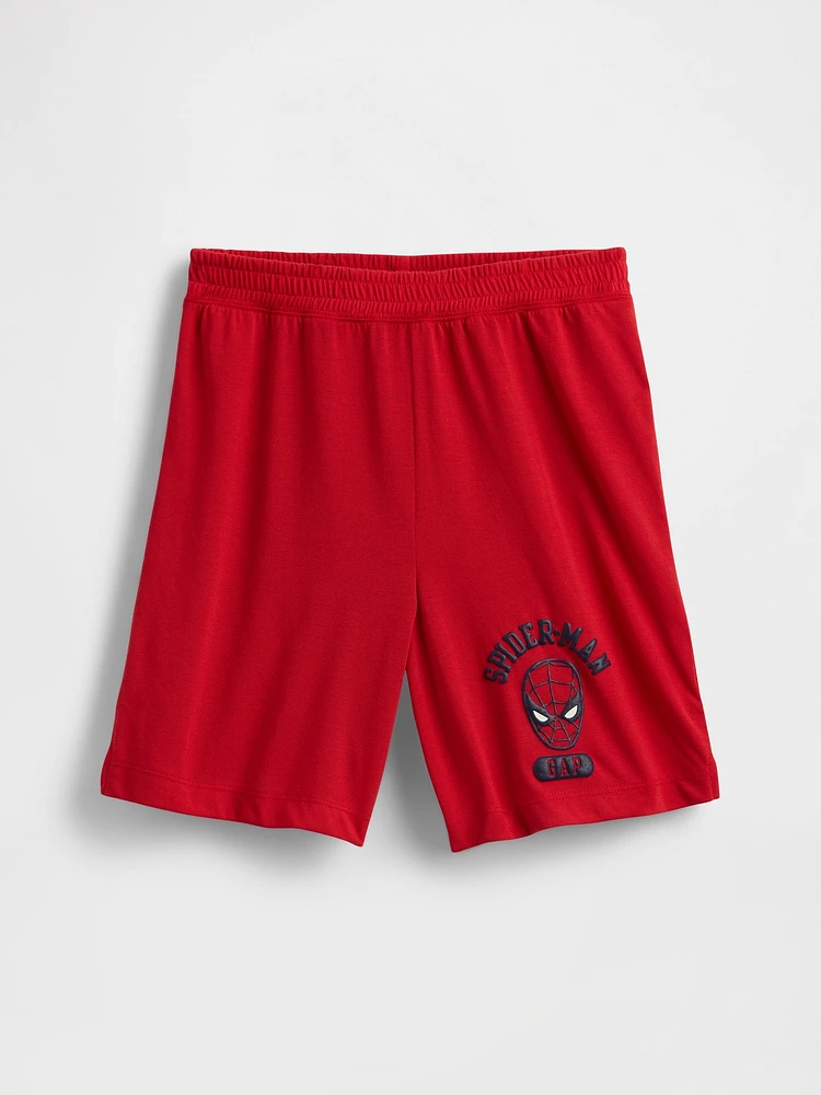 Kids Marvel Recycled Spider-Man PJ Shorts
