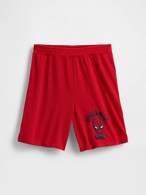 Kids Marvel Recycled Spider-Man PJ Shorts