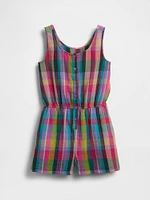 Kids Crinkle Gauze Denim Romper