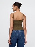 Cropped Rib Sweater Tank Top