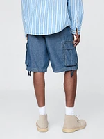 11" Baggy Denim Cargo Shorts