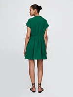 Cotton Gauze Mini Shirtdress