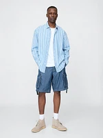 11" Baggy Denim Cargo Shorts