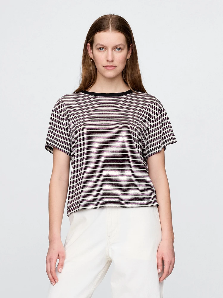 Linen-Blend T-Shirt