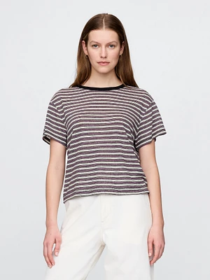 Linen-Blend T-Shirt