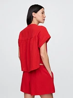 Cotton Gauze Dolman Shirt