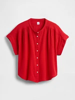 Cotton Gauze Dolman Shirt