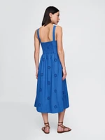 Eyelet Scoop Neck Dress