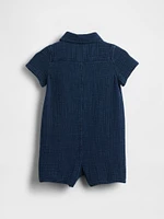 Baby Crinkle Gauze Pocket Shorty One-Piece