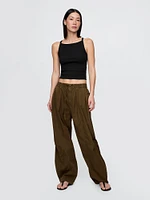 Modern Apron-Neck Cropped Tank Top