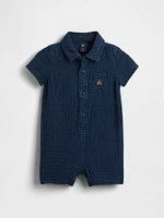 Baby Crinkle Gauze Pocket Shorty One-Piece
