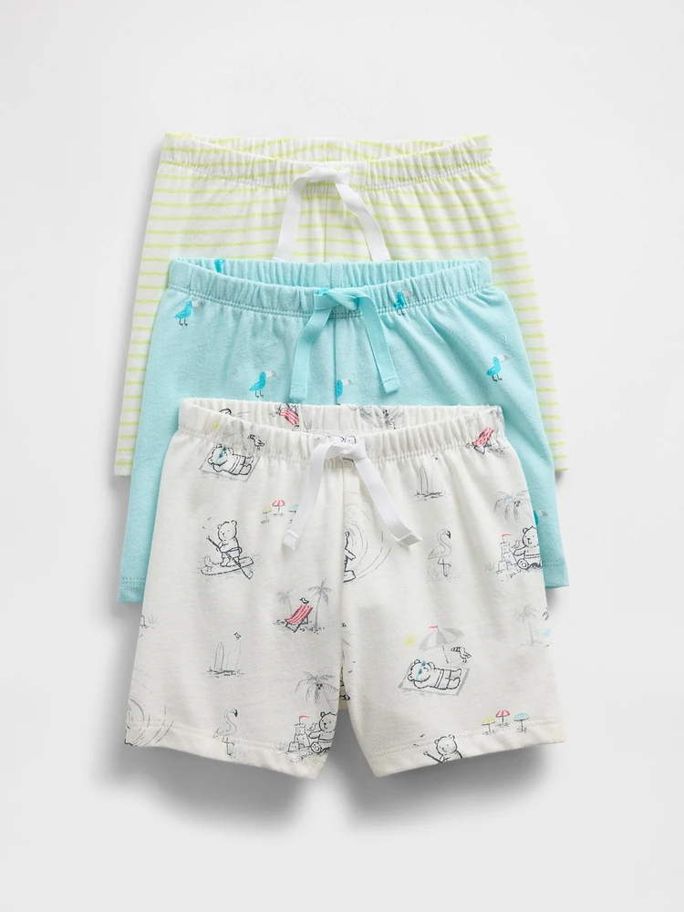 Baby First Favorites Organic Cotton Ruffle Shorts (3-Pack