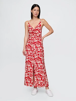 Tie-Back Maxi Slip Dress