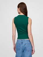 Modern Rib High Neck Top