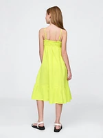 Kids Crinkle Gauze Midi Dress