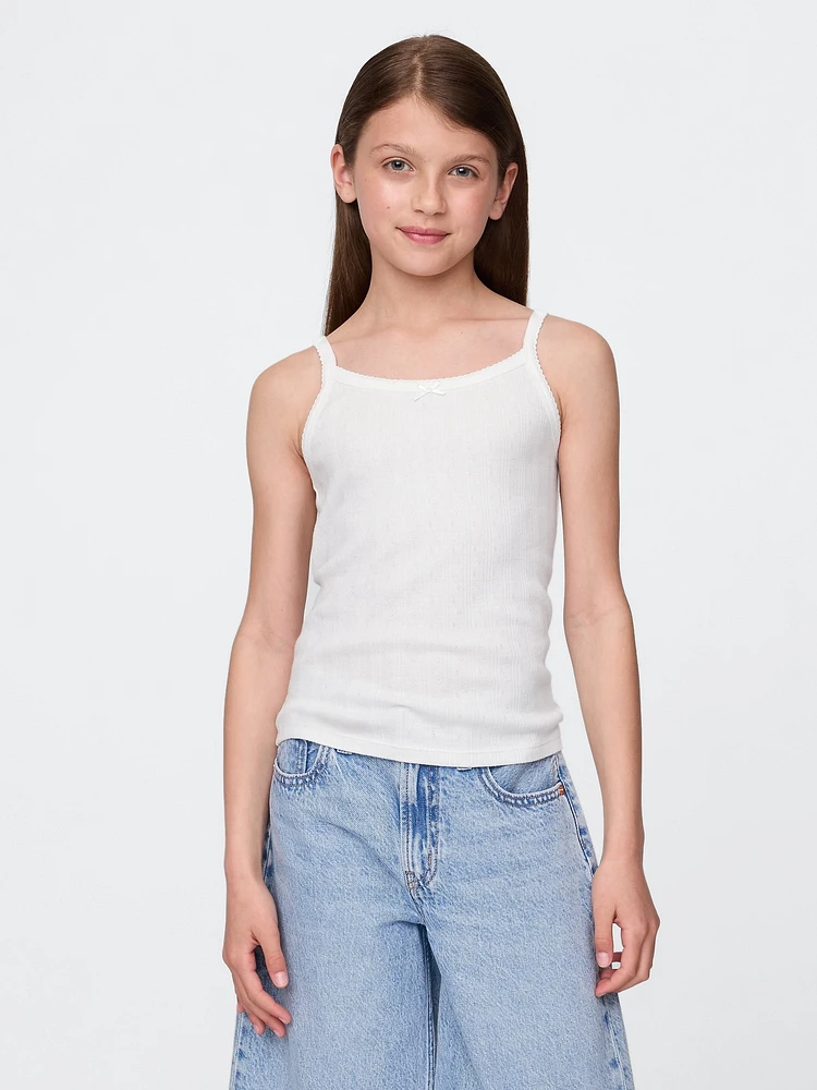 Kids Pointelle Rib Cami