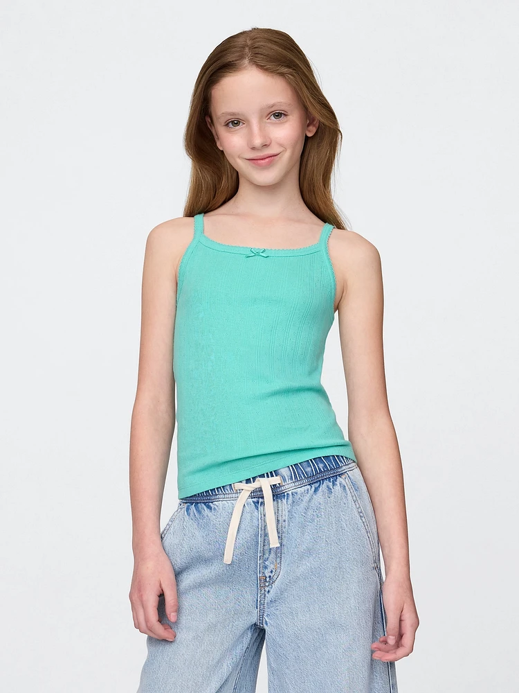 Kids Pointelle Rib Cami