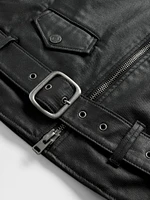 GapStudio Coated Denim Moto Jacket