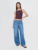 Modern Apron-Neck Cropped Tank Top