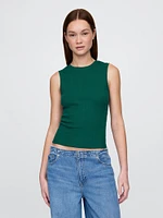 Modern Rib High Neck Top