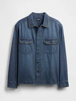 Embroidered Denim Shirt