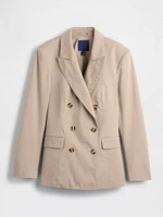 GapStudio Twill Double-Breasted Tailored Blazer