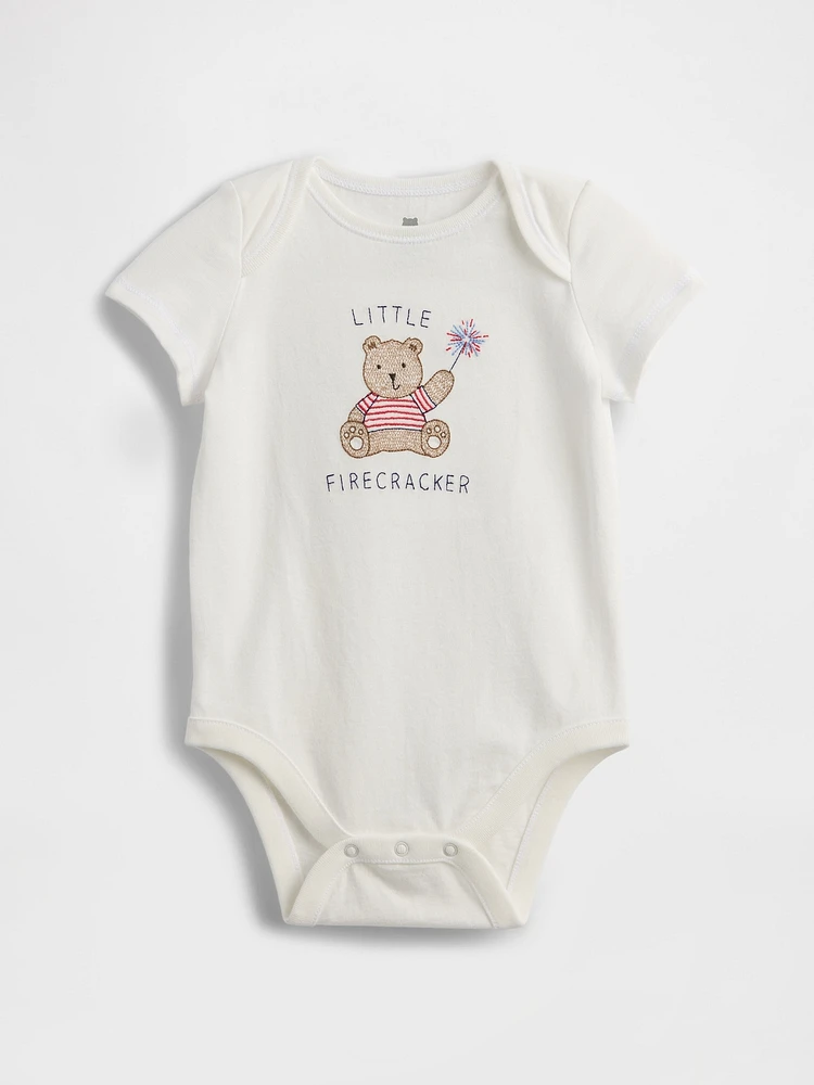 Baby Brannan Bear Americana Logo Bodysuit