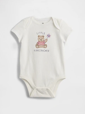 Baby Brannan Bear Americana Logo Bodysuit