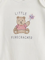 Baby Brannan Bear Americana Logo Bodysuit