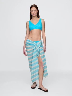 Linen-Cotton Striped Sarong