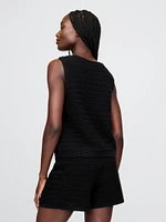 100% Cotton Crochet Hook-Front Vest