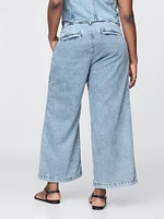 365 High Rise UltraSoft Denim Pleated Ankle Trousers