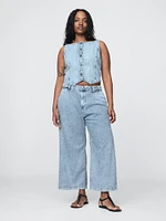 365 High Rise UltraSoft Denim Pleated Ankle Trousers